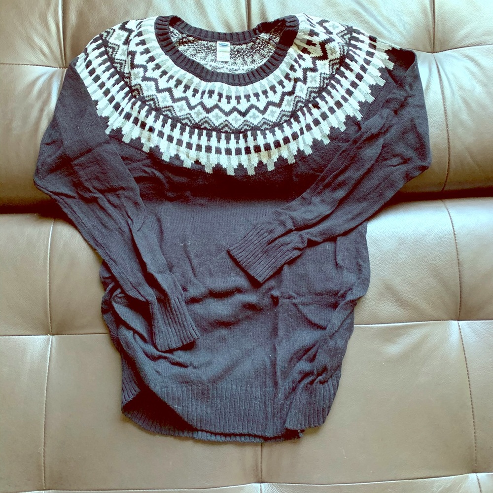 Black, White & Grey Maternity Sweater